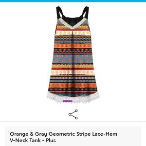 UDEAR Geometric Stripe Tank Top 2X